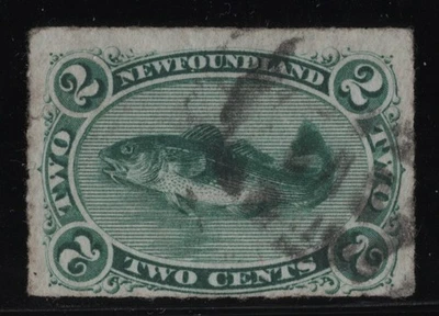 #38 Rouletted 2c Newfoundland Canada used - Image 1 of 2
