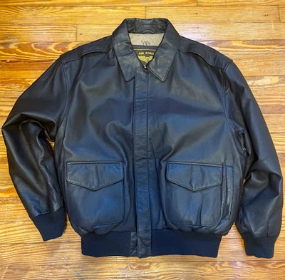 Landing Leathers Air Force Men's Large, L Tall Leather Bomber Jacket Lined - Image 1 of 4