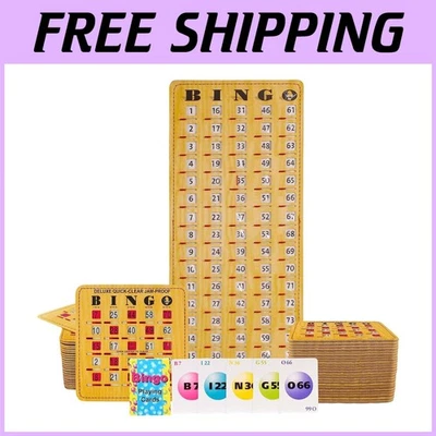 Deluxe Jam-Proof Bingo Cards Set, 50 Reusable Shutter Cards - Image 1 of 4