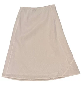 Eileen Fisher Skirt 100% Linen White Midi Womens SZ PM Pull On A Line Lagenlook - Picture 1 of 13