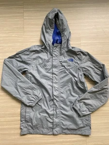 North Face Sz XL Boys Hyvent Gray Full Zip Jacket Youth Size Windbreaker - Picture 1 of 8