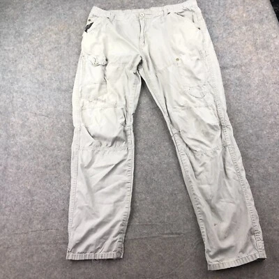 Pantalones Marc Ecko Corte y Costura Para Hombre 38x32 Beige Chino Bolsillos de Carga Excedente Militar Foto 1 de 4