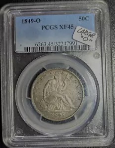 1849-O Seated Liberty Half Dollar PCGS XF45 Great Original Coin - Picture 1 of 2