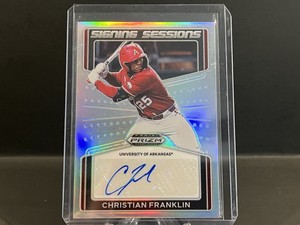 Christian Franklin 2022 Panini Prizim Draft Silver Refractor RC Autograph #SS-CF