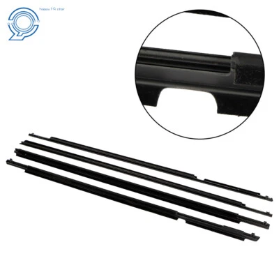 Rear & Front Outer Door Belt Mouldings Weatherstrip KIT For 10-21 Toyota 4runner Foto 1 de 4