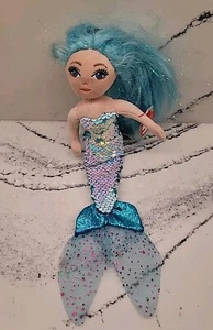 TY Meer Pailletten Plüsch Meerjungfrau Indigo Medium Größe 12 Zoll mit Etikett - Bild 1 von 7