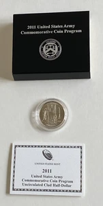 2011 D US Army US Mint Commerative Uncirculated Half Dollar - Free Shipping - Picture 1 of 3
