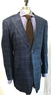 Abrigo Chaqueta Deportivo Hombre ARNOLD BRANT 44L AZUL BEIGE A CUADROS 2 Botones VENTILACIÓN CENTRAL* Foto 1 de 4