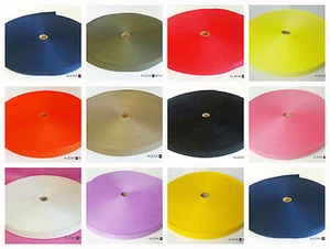 10 yards Polypropylene Webbing 1" - Lightweight Poly Strap Strapping - 11 COLORS - Picture 1 of 13