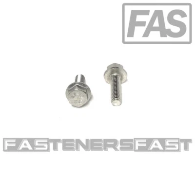 FAS (25) M6 x 1.00 x 20 Stainless Steel DIN6921 A2 Hex Flange Bolts M6x20mm Flange