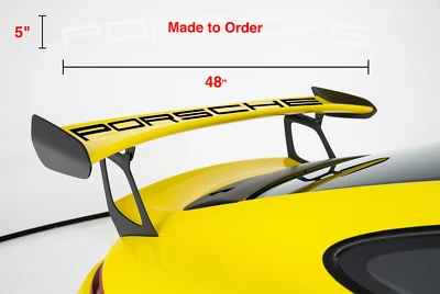 PREMIUM WING SPOILER DECAL STICKER FITS PORSCHE BOXSTER CARRERA PANAMERA 911 - Image 1 of 4