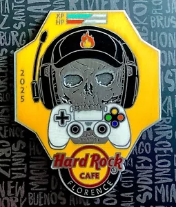2025 HARD ROCK CAFE FLORENCE VIDEO GAMER SKULL LE PIN - Picture 1 of 3