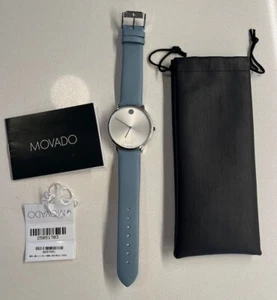NWT Movado Alexi X  Silver Dial & Blue Strap Swiss LIMITED Watch - Picture 1 of 3
