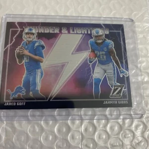 Jared Goff $ Jahmyr Gibbs Thunder & Lightning Panini Zenith Football 2023 - Picture 1 of 4