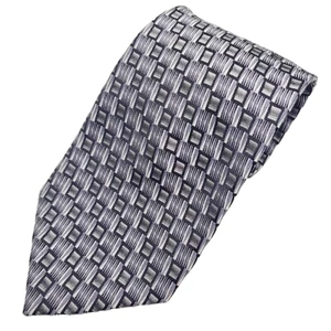 Louis Dell 'Olio Gray Geometric Silk Tie - Made in Italy - Like New - Picture 1 of 4