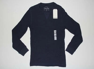 Nueva Camisa Térmica American Heritage Azul Marino Para Hombre Pequeña Manga Larga Foto 1 de 3