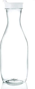 50oz Clear Plastic Heavy Duty Pitcher With White Flip Top Lid 6pcs - Picture 1 of 7