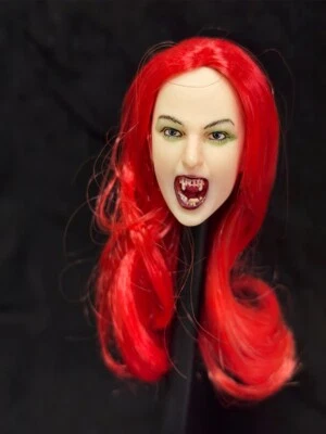 1/6 Cabeza Escultura Pelo Rojo Vampiro Medusa Niña Ajuste 12" Acion Figura Juguetes Corporales Foto 1 de 4