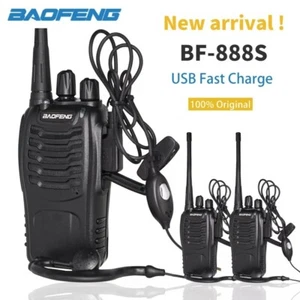 2 x Baofeng BF-888s Walkie Talkie 2 Way Radio 16 Chanels 400-470mhz Long Range - Picture 1 of 10