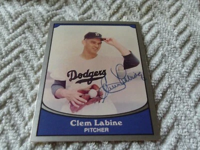 1990  CLEM  LABINE    AUTOGRAPHED   HAND  SIGNED      BASEBALL  LEGENDS  # 89 !! - Image 1 of 2