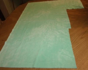 REMNANT OF AQUA VELOUR, IRREG. SIZE, SEE DESCRIPTION FOR DETAILS - Picture 1 of 2