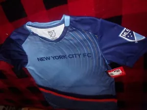 New York City Football Club FC Sublimated Shirt Boys Youth Sz L 12/14 NWT (B218) - Picture 1 of 5