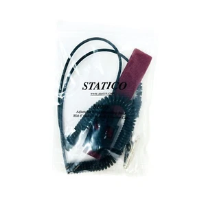 Statico S1003 Adjustable Wrist Grounding Strap w/ 6' Coil Cord & Alligator Clip - Picture 1 of 11