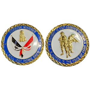 CANADA THIN BLUE LINE SHEEP DOG POLICE ROYAL MOUNTED 2.5" CHALLENGE COIN - Picture 1 of 1