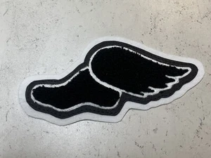 CUSTOM MADE Chenille Track and Field Foot patch -Black - Picture 1 of 2