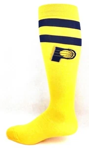 Indiana Pacers Basketball Gold & Navy 2 Stripe Thin Long Socks - Picture 1 of 3