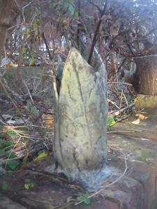 comfrey leaf vase stonware matt glaze(local london potter - Picture 1 of 5