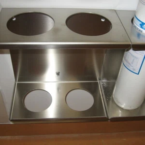 Edelstahl Doppel Halterung Für 2 Liter Gasflaschen Medizinischer Sauerstoff Wand - Bild 1 von 1