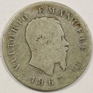 1863-M BN Italien Silber Lire Vittorio Emanuele II - Bild 1 von 2