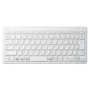 ELECOM Keyboard Wireless (Receiver Included) Pantograph Mini Keyboard White TK-F - Picture 1 of 7