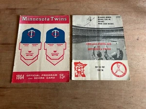 1967 Chicago White Sox Minnesota Twins Baseball Program Milw Brewers + 1964 Twin - Picture 1 of 24