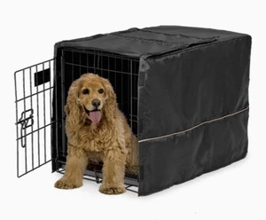 MidWest-Dog Privacy Crate Cover-Fits MidWest Dog Crates-30inch-Black - Picture 1 of 10