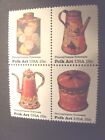 US Postage Stamps 1979 American Folk Art Issue Scott 1775-1778a Block of 4 x 15c