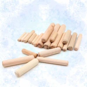 200 Pack 6x30mm Wood Dowel Straight Fluted Wooden Dowel For Furniture Crafts - Picture 1 of 12