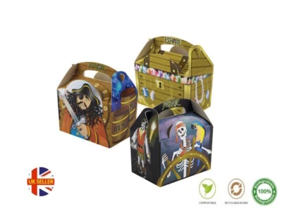 Pirate Party Food Boxes Hook Treasure Chest Childrens Birthday Party Bag Box C/P — 第 1/3 张图片
