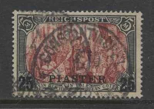 Germany 1900 offices in Turkey  25 Piaster used CONSTANTINOPEL signed, $ 375.00 - Picture 1 of 1