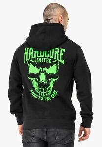 HARDCORE UNITED Hoodie "Cory" | Schwarz | Sweatshirt Kapuze Herren Gabber - Picture 1 of 4