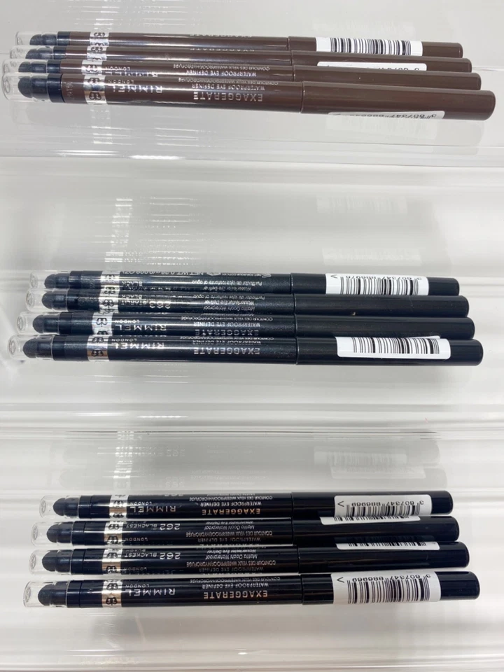 Lot of 2 Rimmel Exaggerate Waterproof Eye Definer *CHOOSE COLOR* - Black -Brown  - Image 1 of 1