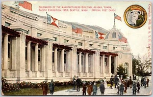 Colonades Of Manufactures Bldg. Alaska Yukon Pacific Exposition 1909 Postcard - Picture 1 of 2