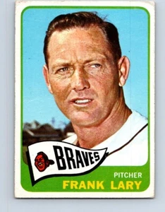 VINTAGE BASEBALL CARD TOPPS 1965 MILWAUKEE BRAVES FRANK LARY NO4 - Picture 1 of 2