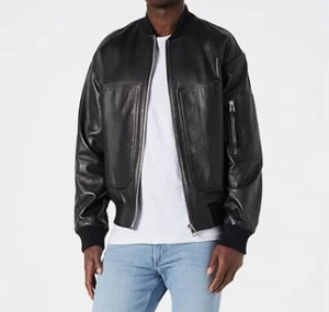 Just Cavalli jacket bomber leather size 46IT/S oversized RRP £2500 - Picture 1 of 16
