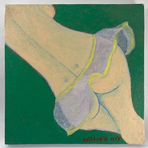 Wilfred Sarr Original Abstract Painting Signed 2013 Colorful Risque Figure Art - Picture 1 of 17
