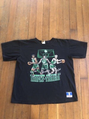 Camisa De Colección NBA Nuez moscada Boston Celtics Triple Amenaza Grande Pájaro Parroquia McHale Foto 1 de 4