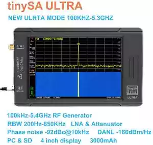100KHZ-5.3GHZ 4inch Display Handheld Spectrum Analyzer RF Generator with Battery - Picture 1 of 8