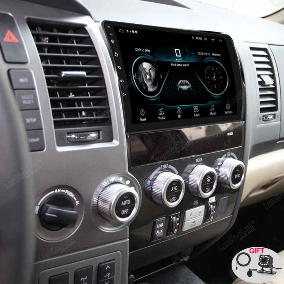 For Toyota Tundra 2007-2013 Sequoia 2008-2019 Android13 Car Stereo Radio GPS 32G Foto 1 de 4