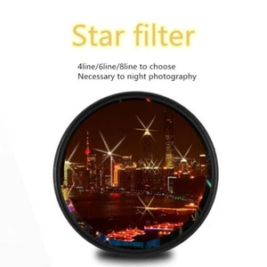 Zomei night view Pro Star Filter 6-Piont cross 40.5-82mm For Canon Nikon DSLR - Picture 1 of 22